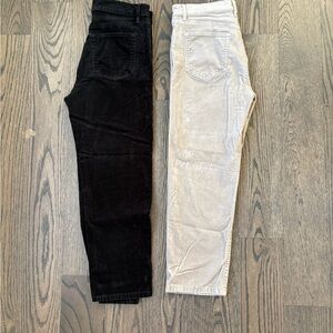 Petite Velvet Slim Straight Pants